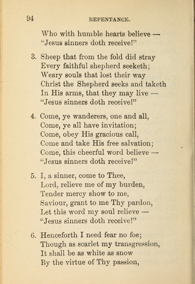 Hymn Book: for the use of Evangelical Lutheran schools and congregations page 98