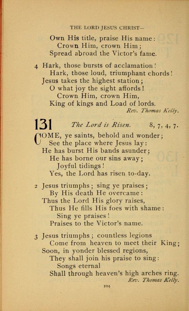 Hymn Book of the United Evangelical Church page 104