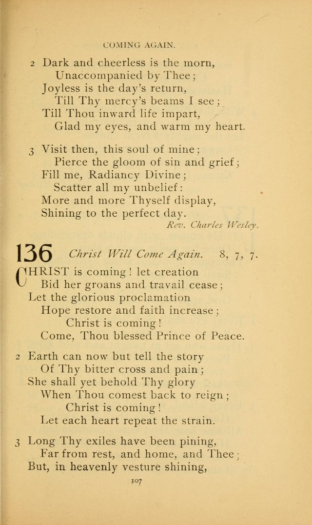 Hymn Book of the United Evangelical Church page 107