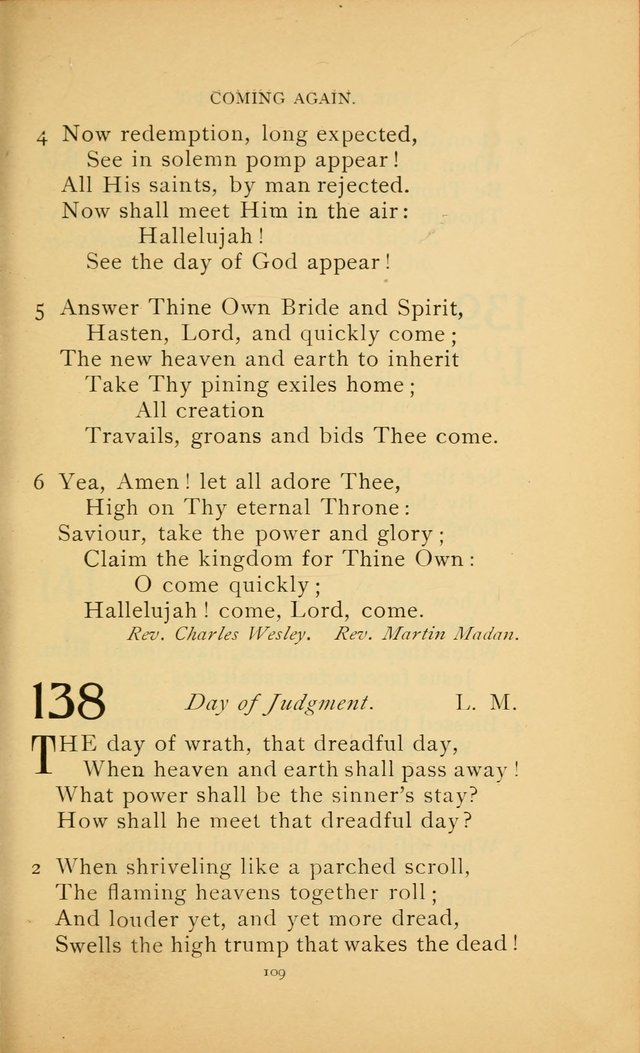 Hymn Book of the United Evangelical Church page 109