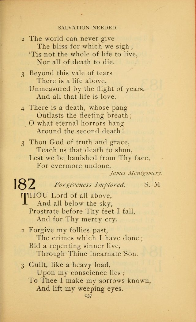 Hymn Book of the United Evangelical Church page 137