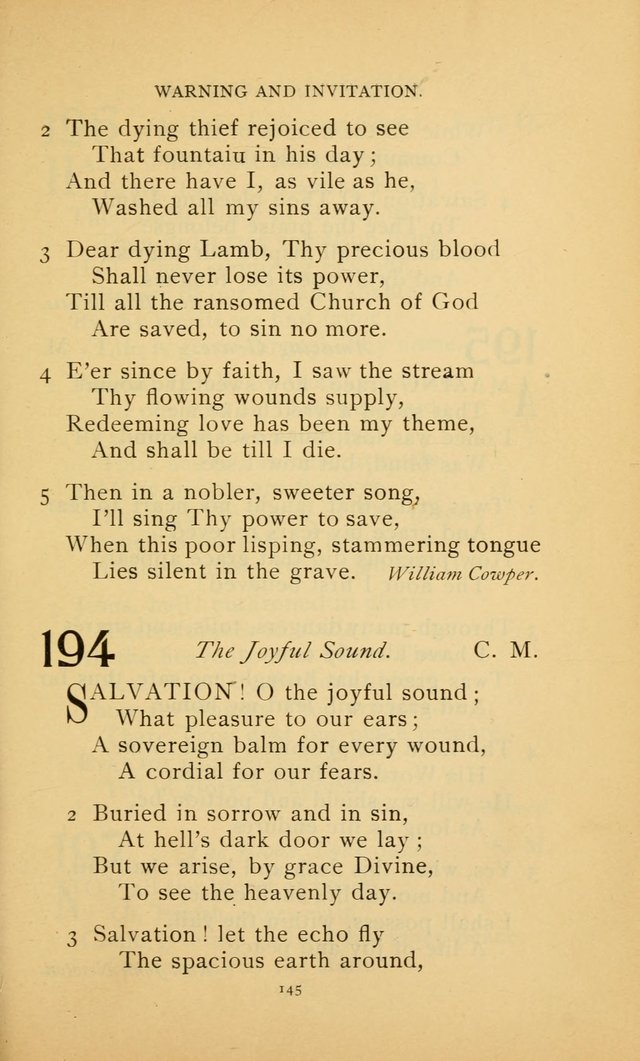 Hymn Book of the United Evangelical Church page 145