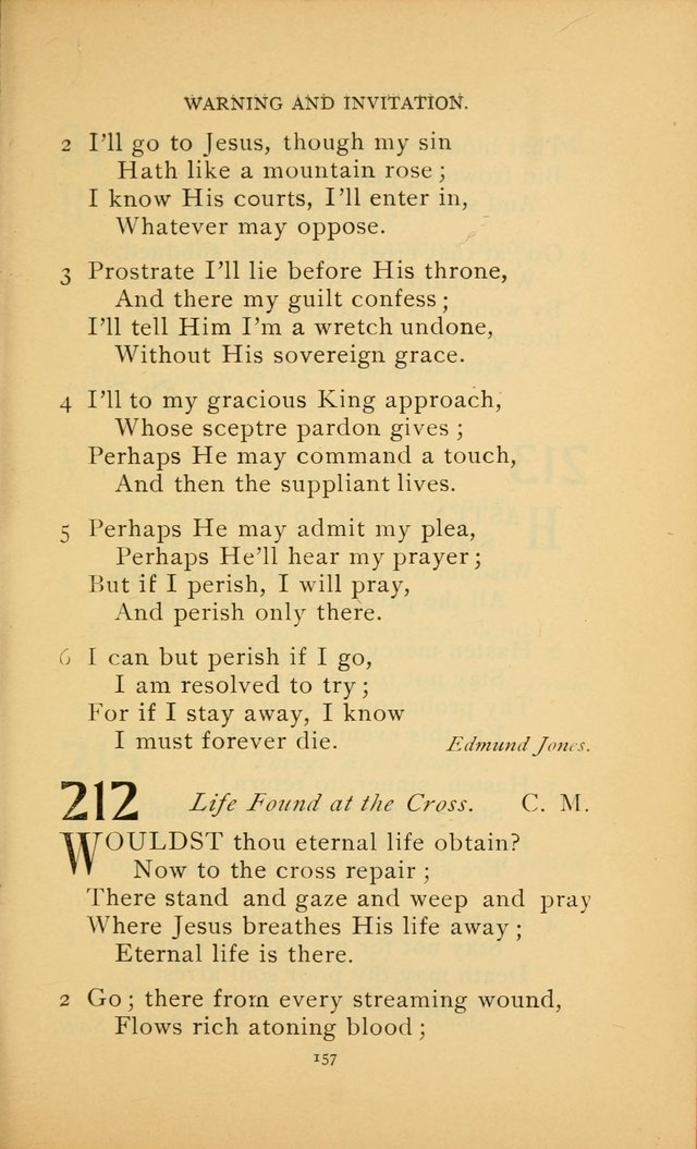 Hymn Book of the United Evangelical Church page 157