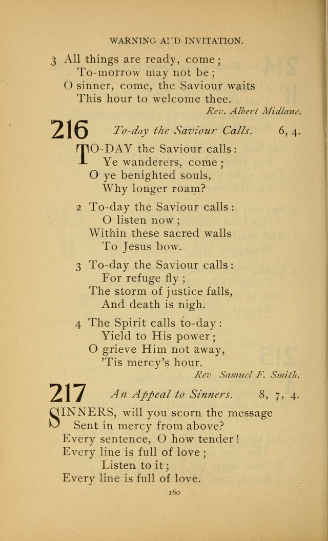 Hymn Book of the United Evangelical Church page 160