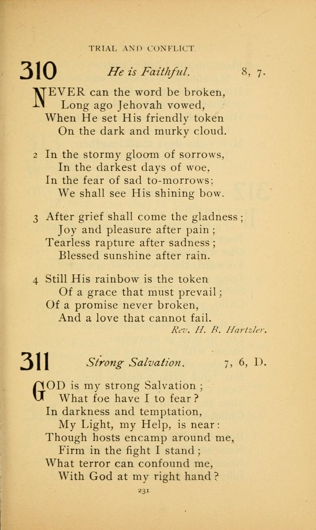 Hymn Book of the United Evangelical Church page 231