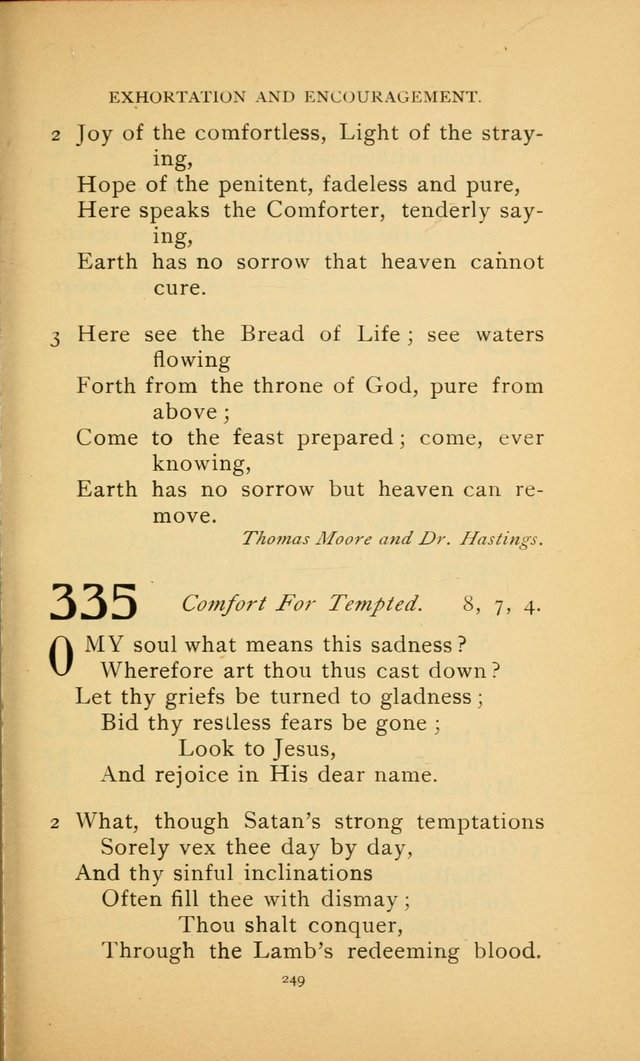 Hymn Book of the United Evangelical Church page 249