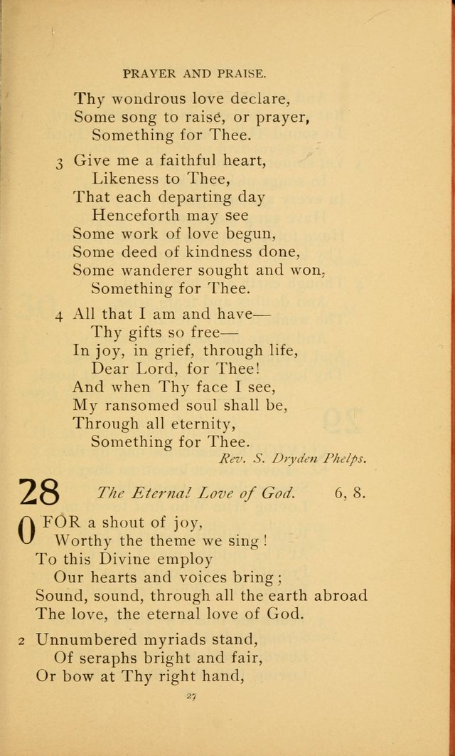 Hymn Book of the United Evangelical Church page 27