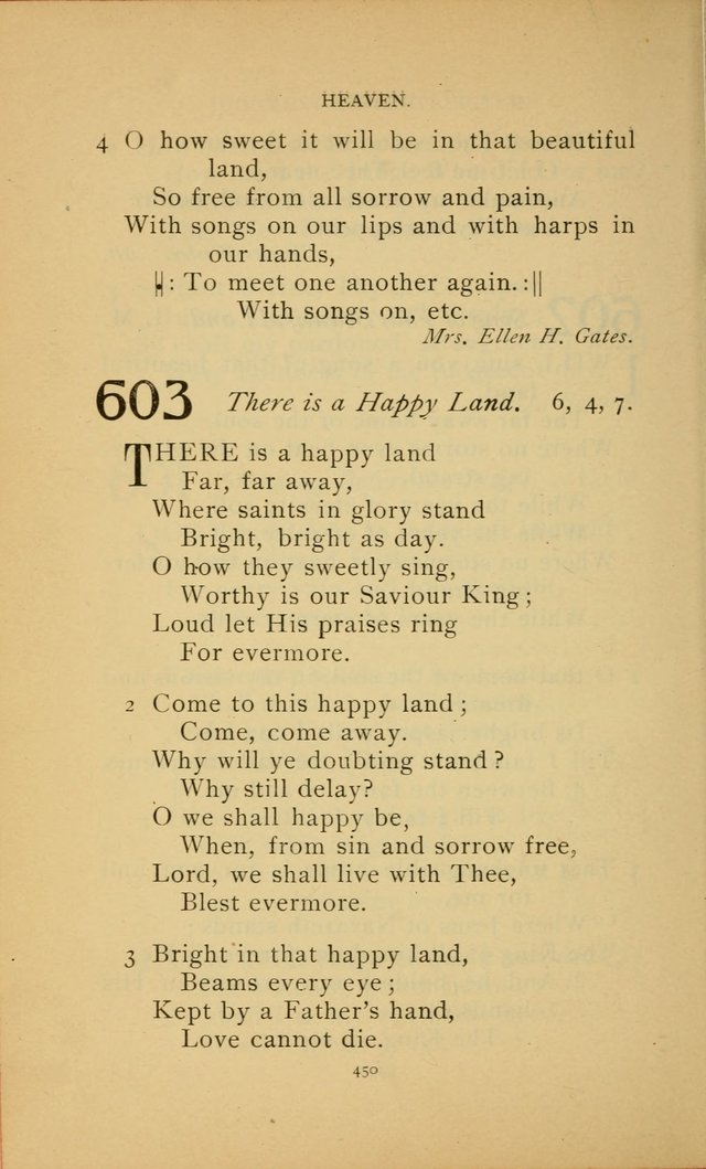 Hymn Book of the United Evangelical Church page 450