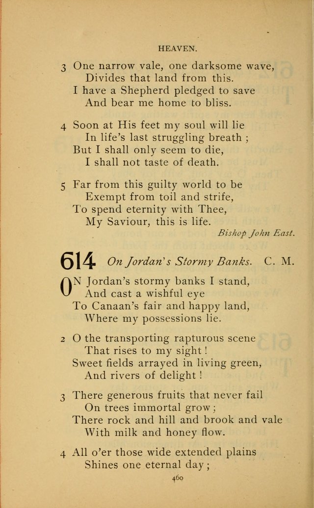 Hymn Book of the United Evangelical Church page 460