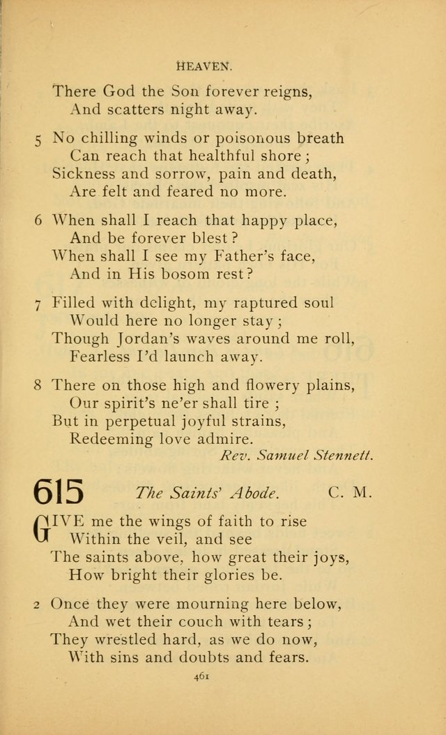 Hymn Book of the United Evangelical Church page 461