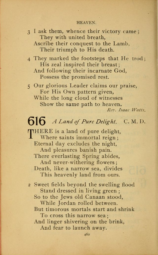 Hymn Book of the United Evangelical Church page 462