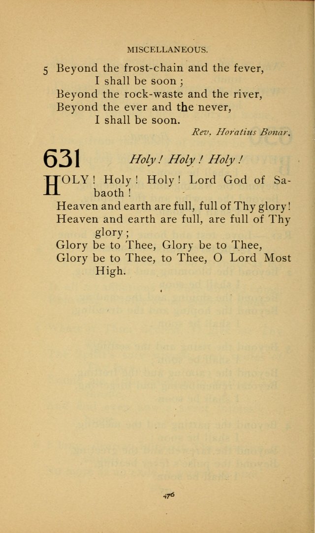 Hymn Book of the United Evangelical Church page 476