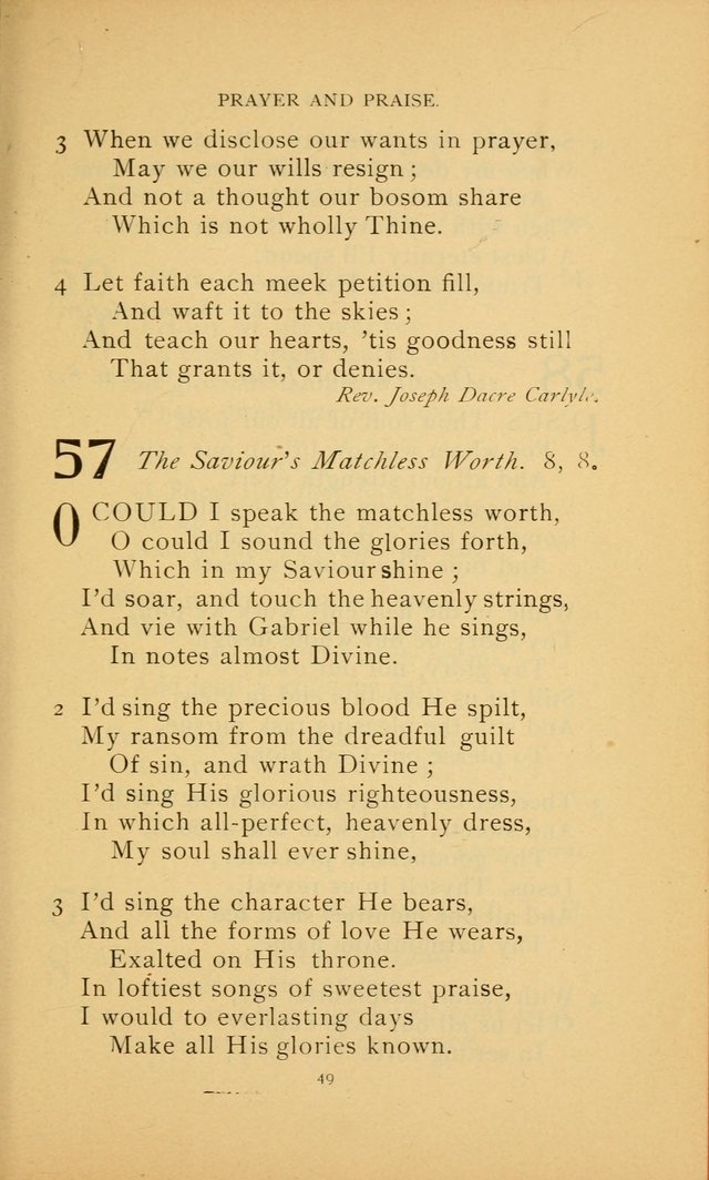 Hymn Book of the United Evangelical Church page 49