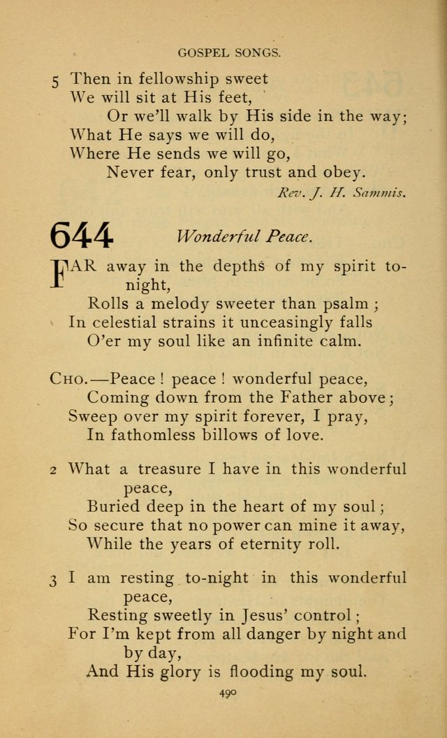 Hymn Book of the United Evangelical Church page 490