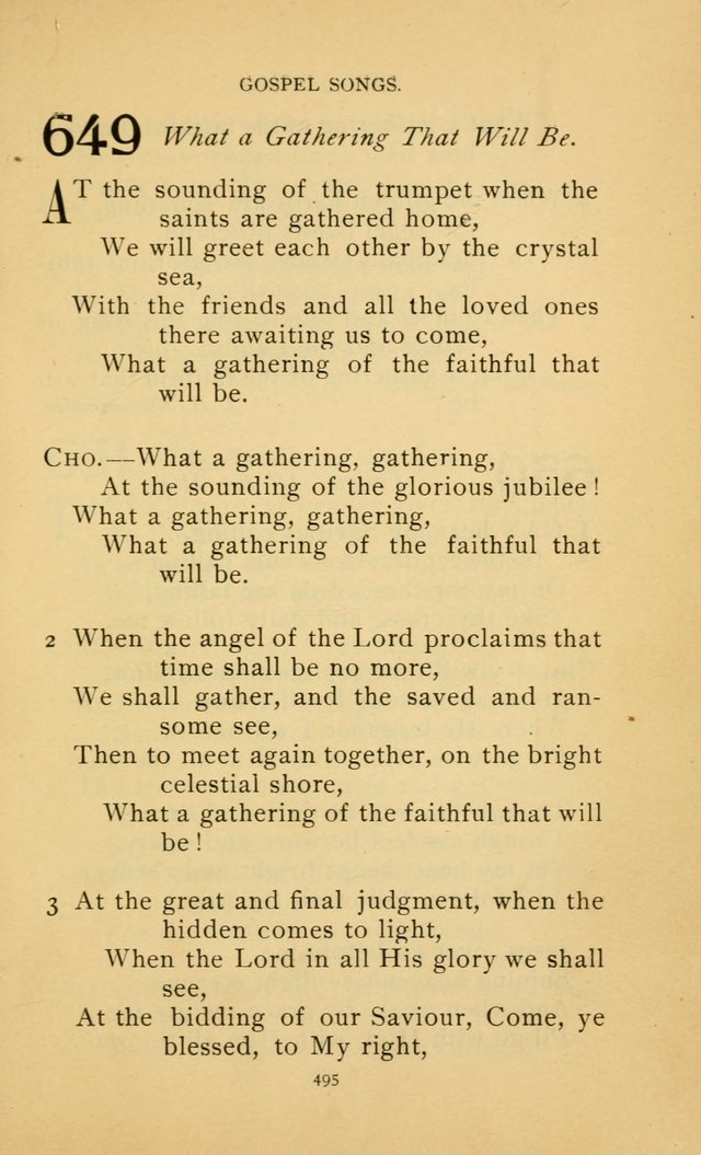 Hymn Book of the United Evangelical Church page 495