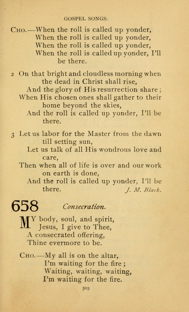 Hymn Book of the United Evangelical Church page 503