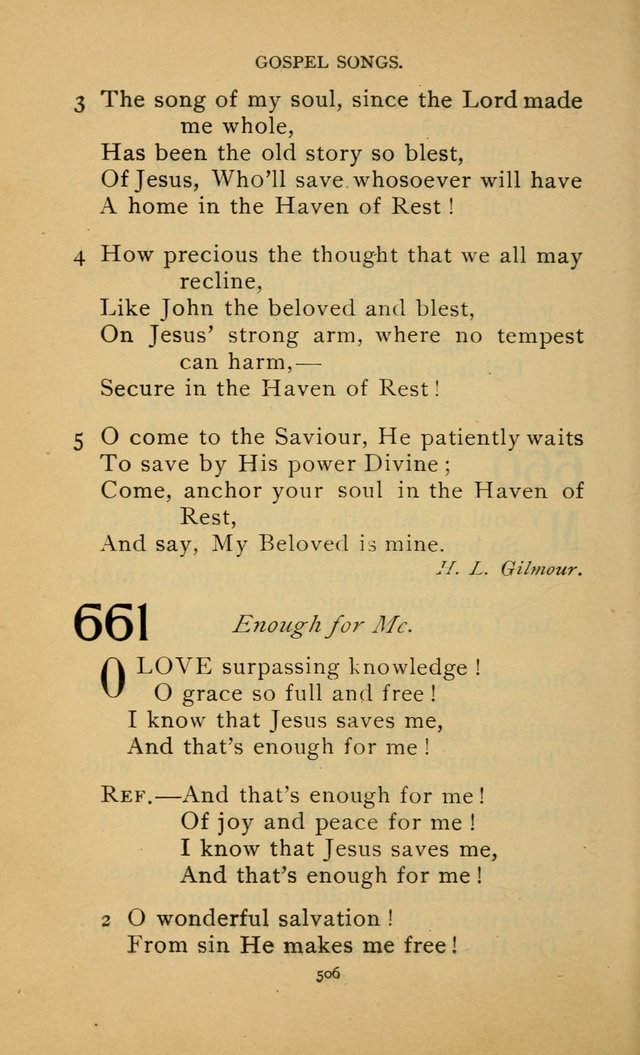 Hymn Book of the United Evangelical Church page 506