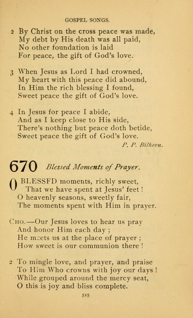 Hymn Book of the United Evangelical Church page 515