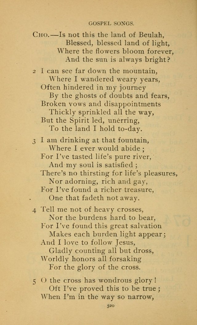 Hymn Book of the United Evangelical Church page 520