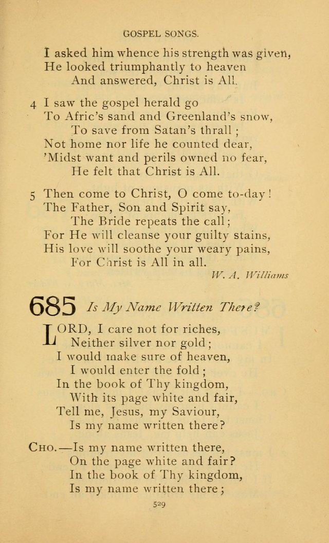 Hymn Book of the United Evangelical Church page 529