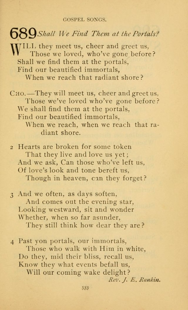 Hymn Book of the United Evangelical Church page 533