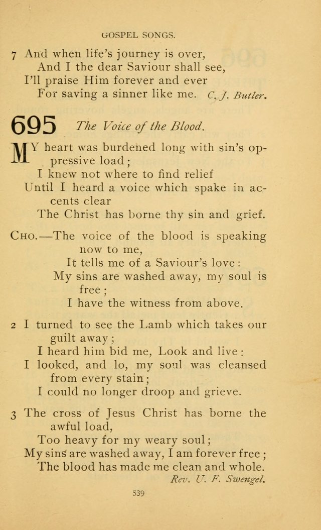 Hymn Book of the United Evangelical Church page 539