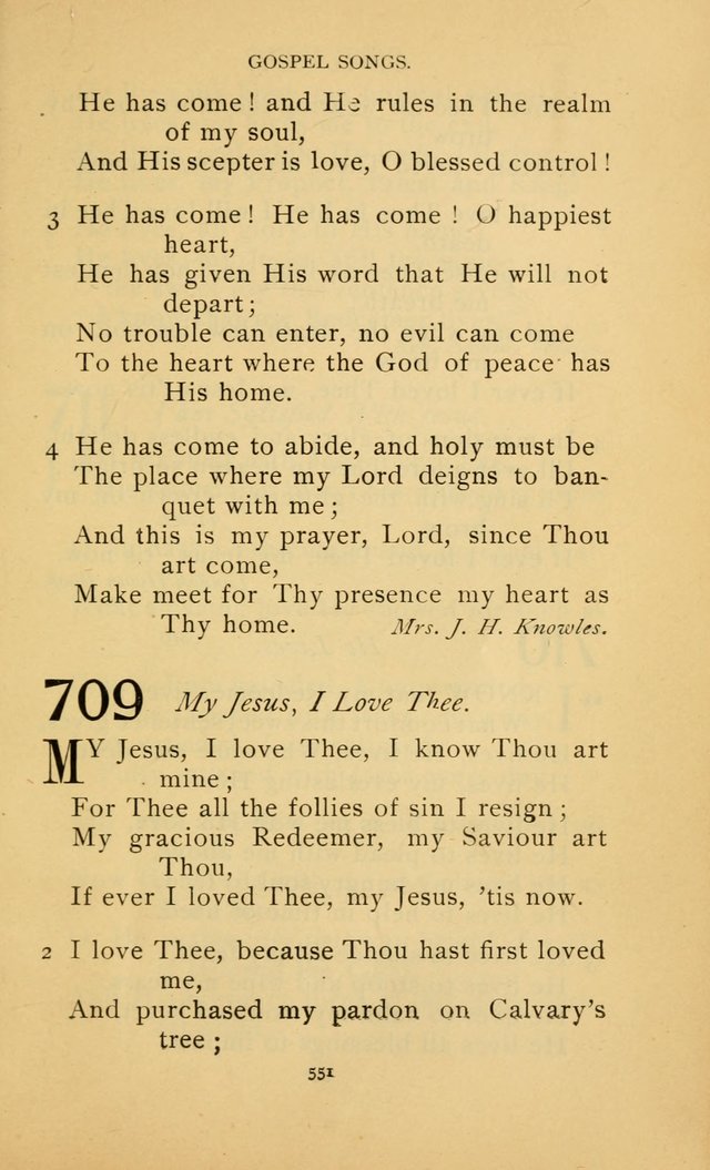 Hymn Book of the United Evangelical Church page 551