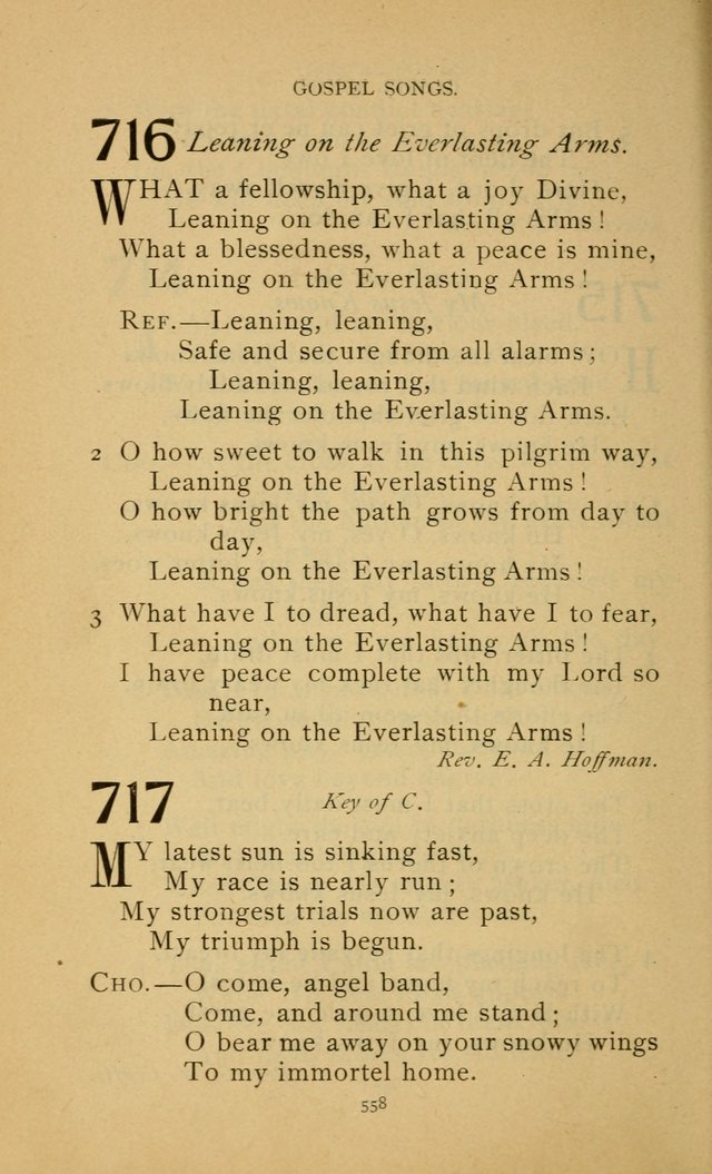 Hymn Book of the United Evangelical Church page 558