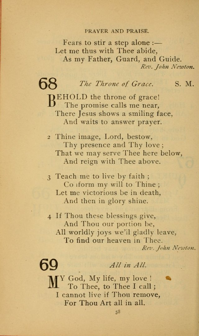 Hymn Book of the United Evangelical Church page 58