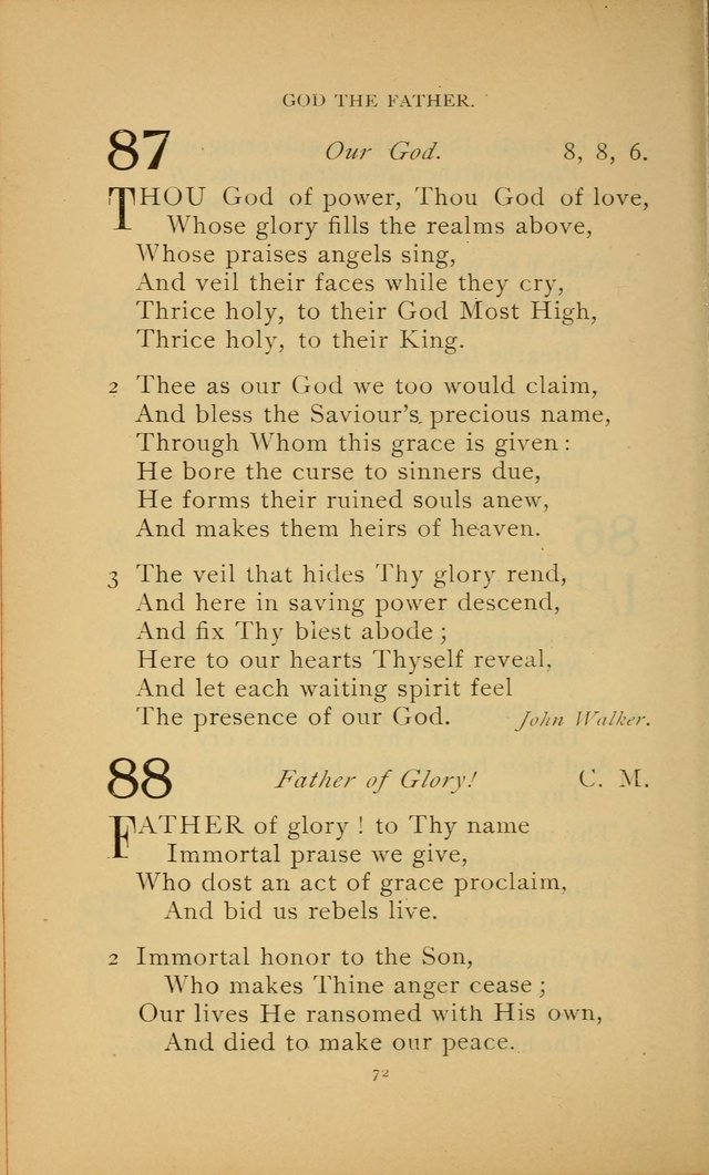 Hymn Book of the United Evangelical Church page 72