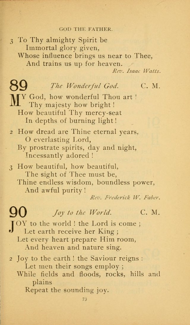 Hymn Book of the United Evangelical Church page 73