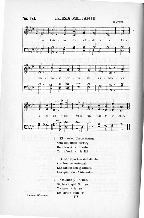 Himnario Cristiano para uso de las Iglesias Evangélicas page 178