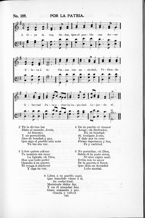 Himnario Cristiano para uso de las Iglesias Evangélicas page 195