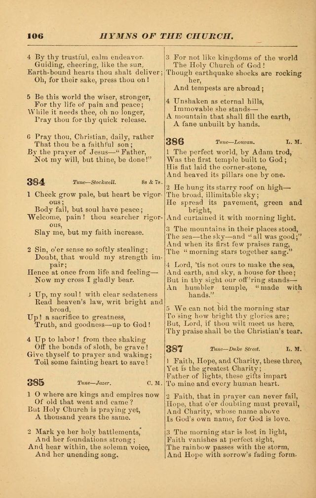 Hymns of the Church, Ancient and Modern: for the use of all who love to sing the praises of God in Christ, in the family, the school, or the church; with a discourse on music as a divine ordinance... page 106