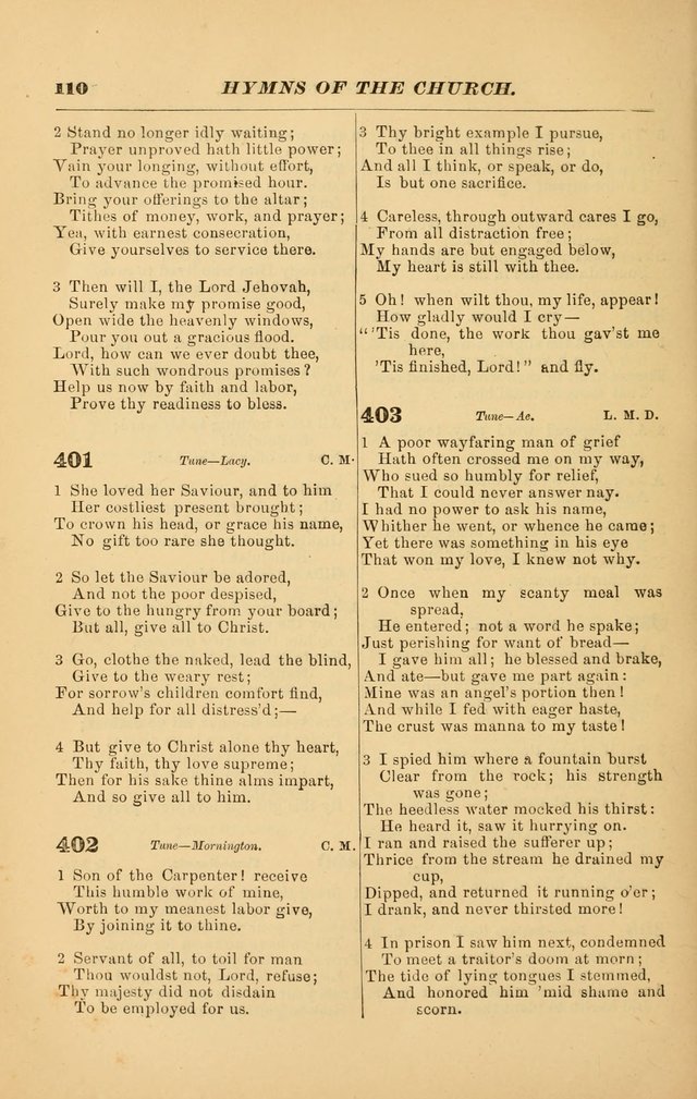 Hymns of the Church, Ancient and Modern: for the use of all who love to sing the praises of God in Christ, in the family, the school, or the church; with a discourse on music as a divine ordinance... page 110