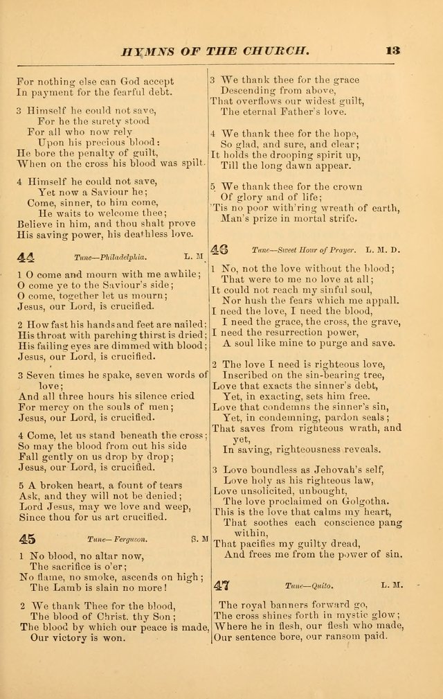 Hymns of the Church, Ancient and Modern: for the use of all who love to sing the praises of God in Christ, in the family, the school, or the church; with a discourse on music as a divine ordinance... page 13