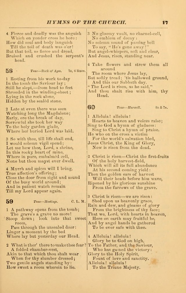 Hymns of the Church, Ancient and Modern: for the use of all who love to sing the praises of God in Christ, in the family, the school, or the church; with a discourse on music as a divine ordinance... page 17