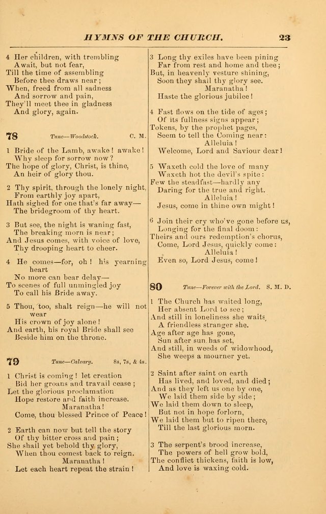 Hymns of the Church, Ancient and Modern: for the use of all who love to sing the praises of God in Christ, in the family, the school, or the church; with a discourse on music as a divine ordinance... page 23