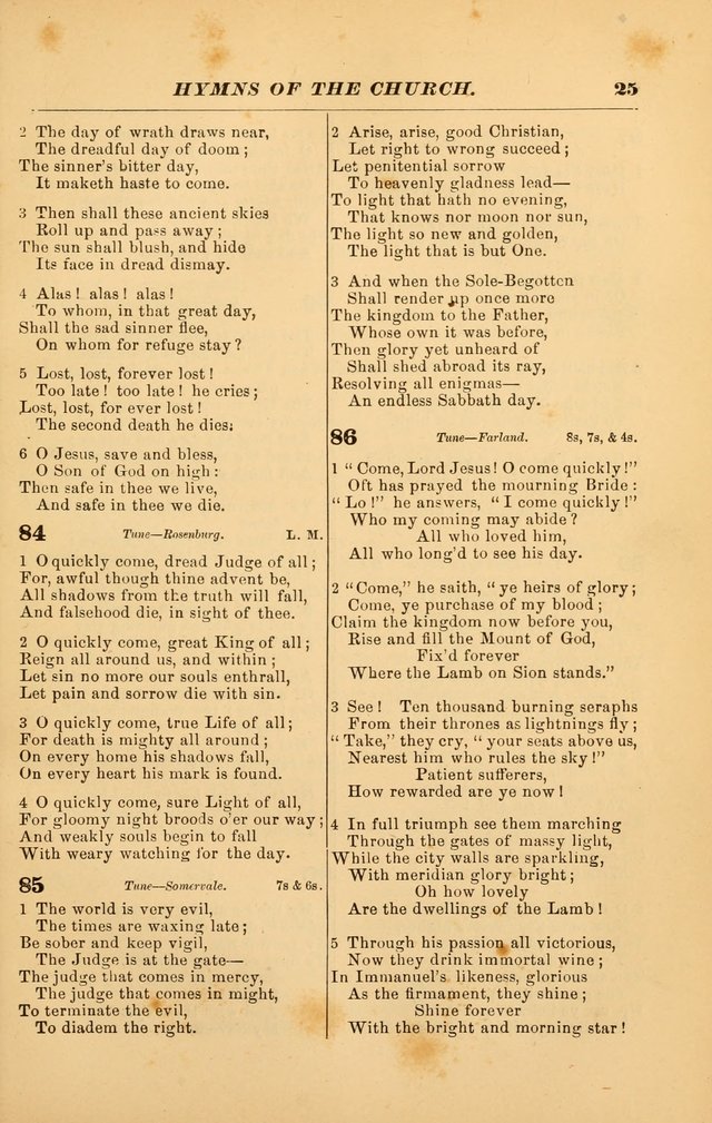 Hymns of the Church, Ancient and Modern: for the use of all who love to sing the praises of God in Christ, in the family, the school, or the church; with a discourse on music as a divine ordinance... page 25