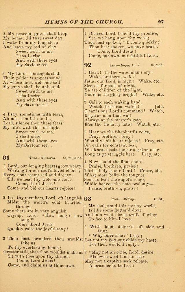 Hymns of the Church, Ancient and Modern: for the use of all who love to sing the praises of God in Christ, in the family, the school, or the church; with a discourse on music as a divine ordinance... page 27