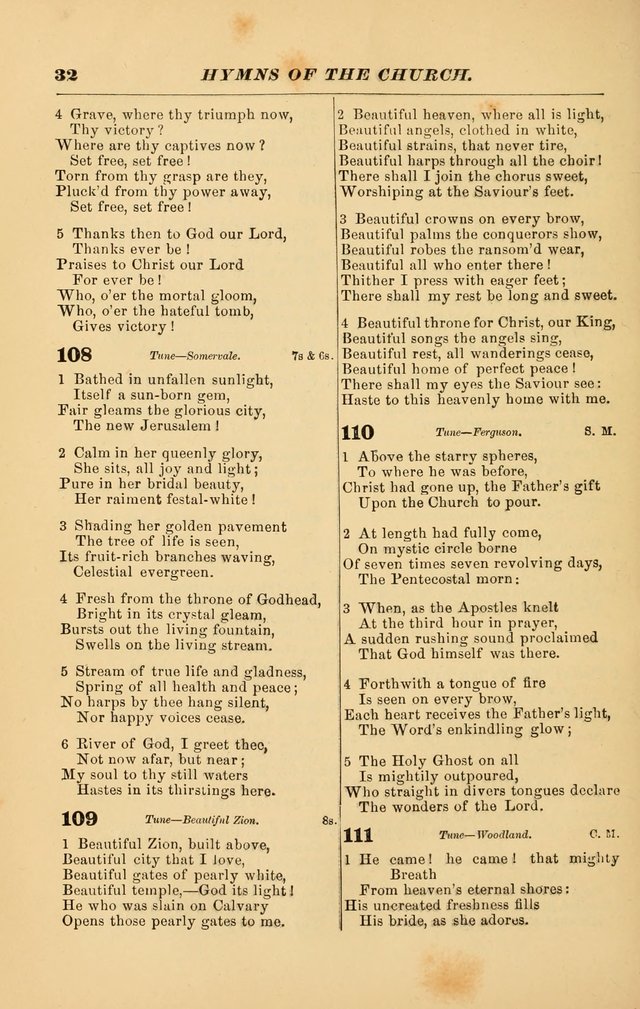 Hymns of the Church, Ancient and Modern: for the use of all who love to sing the praises of God in Christ, in the family, the school, or the church; with a discourse on music as a divine ordinance... page 32