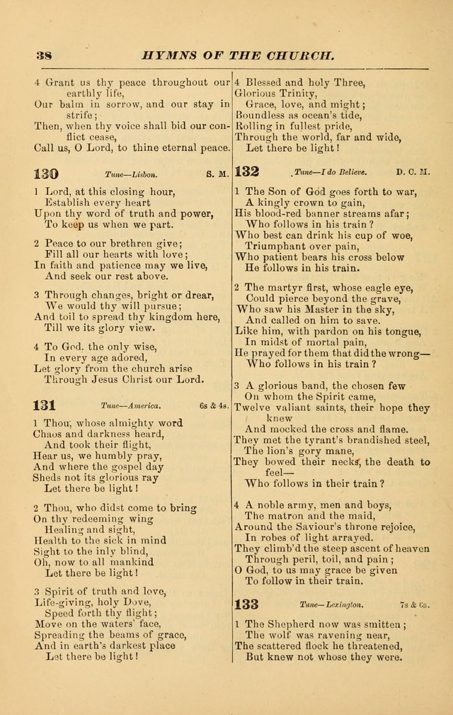 Hymns of the Church, Ancient and Modern: for the use of all who love to sing the praises of God in Christ, in the family, the school, or the church; with a discourse on music as a divine ordinance... page 38