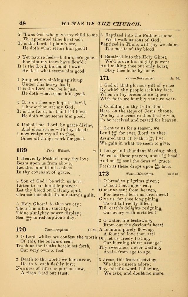 Hymns of the Church, Ancient and Modern: for the use of all who love to sing the praises of God in Christ, in the family, the school, or the church; with a discourse on music as a divine ordinance... page 48