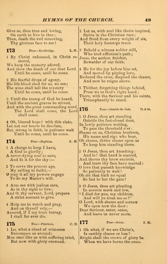 Hymns of the Church, Ancient and Modern: for the use of all who love to sing the praises of God in Christ, in the family, the school, or the church; with a discourse on music as a divine ordinance... page 49