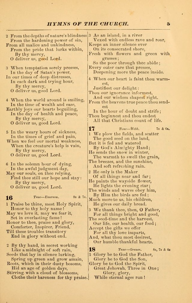 Hymns of the Church, Ancient and Modern: for the use of all who love to sing the praises of God in Christ, in the family, the school, or the church; with a discourse on music as a divine ordinance... page 5