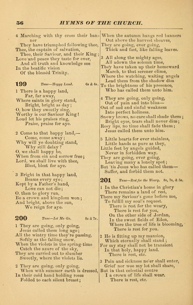 Hymns of the Church, Ancient and Modern: for the use of all who love to sing the praises of God in Christ, in the family, the school, or the church; with a discourse on music as a divine ordinance... page 56