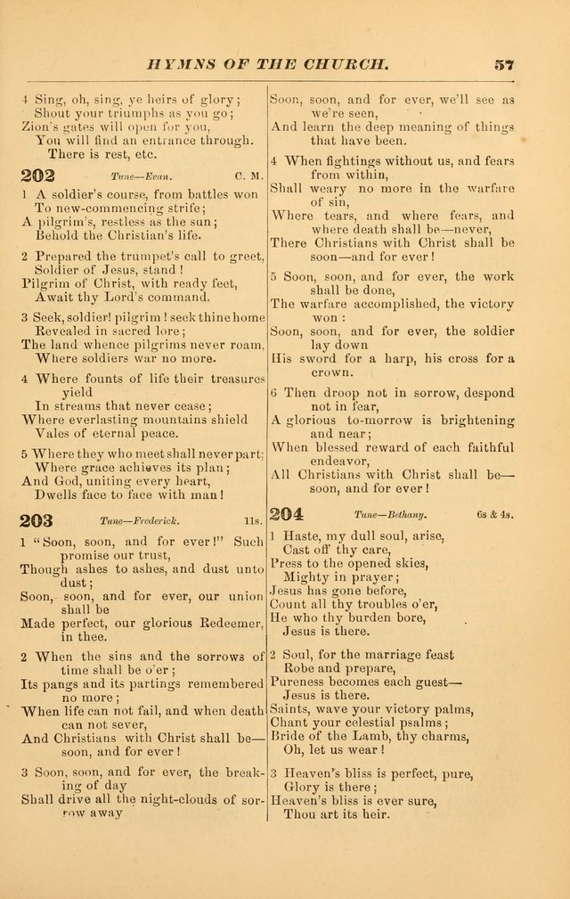 Hymns of the Church, Ancient and Modern: for the use of all who love to sing the praises of God in Christ, in the family, the school, or the church; with a discourse on music as a divine ordinance... page 57