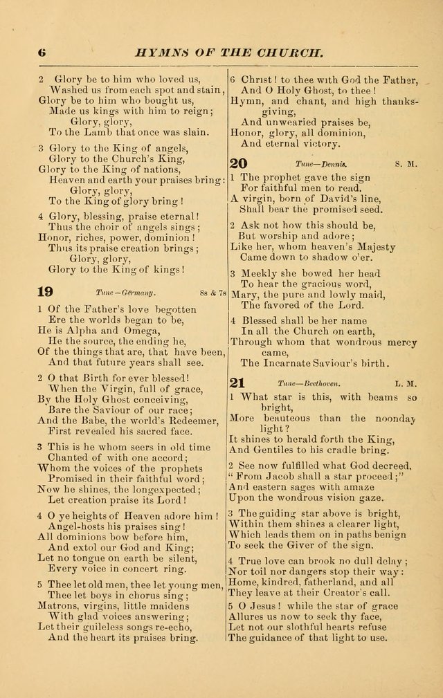 Hymns of the Church, Ancient and Modern: for the use of all who love to sing the praises of God in Christ, in the family, the school, or the church; with a discourse on music as a divine ordinance... page 6