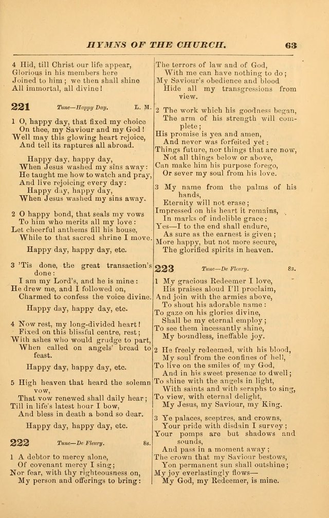 Hymns of the Church, Ancient and Modern: for the use of all who love to sing the praises of God in Christ, in the family, the school, or the church; with a discourse on music as a divine ordinance... page 63