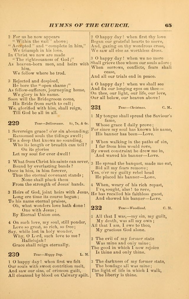 Hymns of the Church, Ancient and Modern: for the use of all who love to sing the praises of God in Christ, in the family, the school, or the church; with a discourse on music as a divine ordinance... page 65